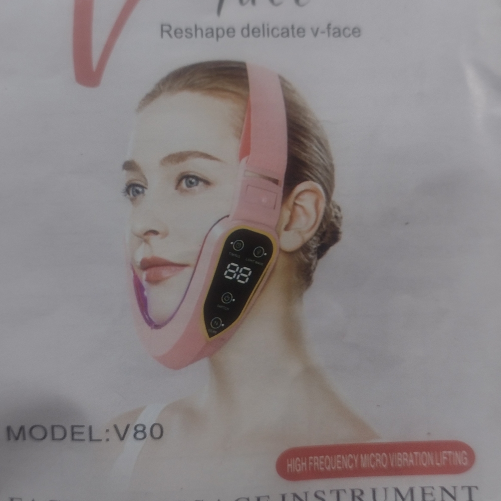 V-Shape Pink Facial Lifting Strap V80 - Pink